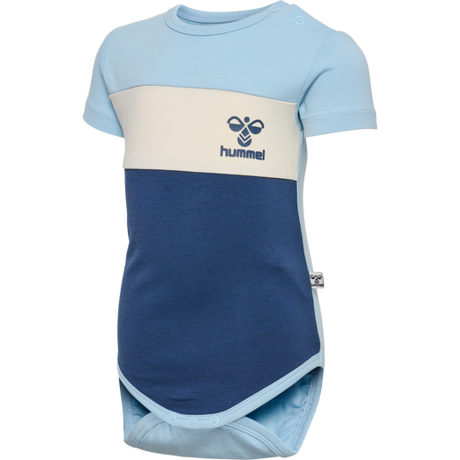 hmlHAPPY BLOCK BODY S/S, CERULEAN, packshot