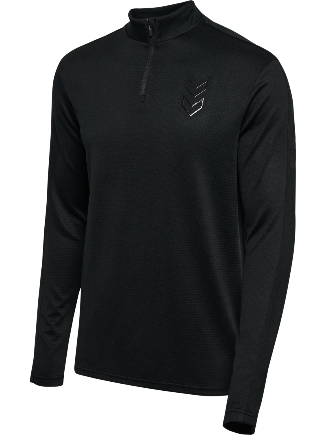hmlACTIVE PL HALF ZIP, BLACK, packshot