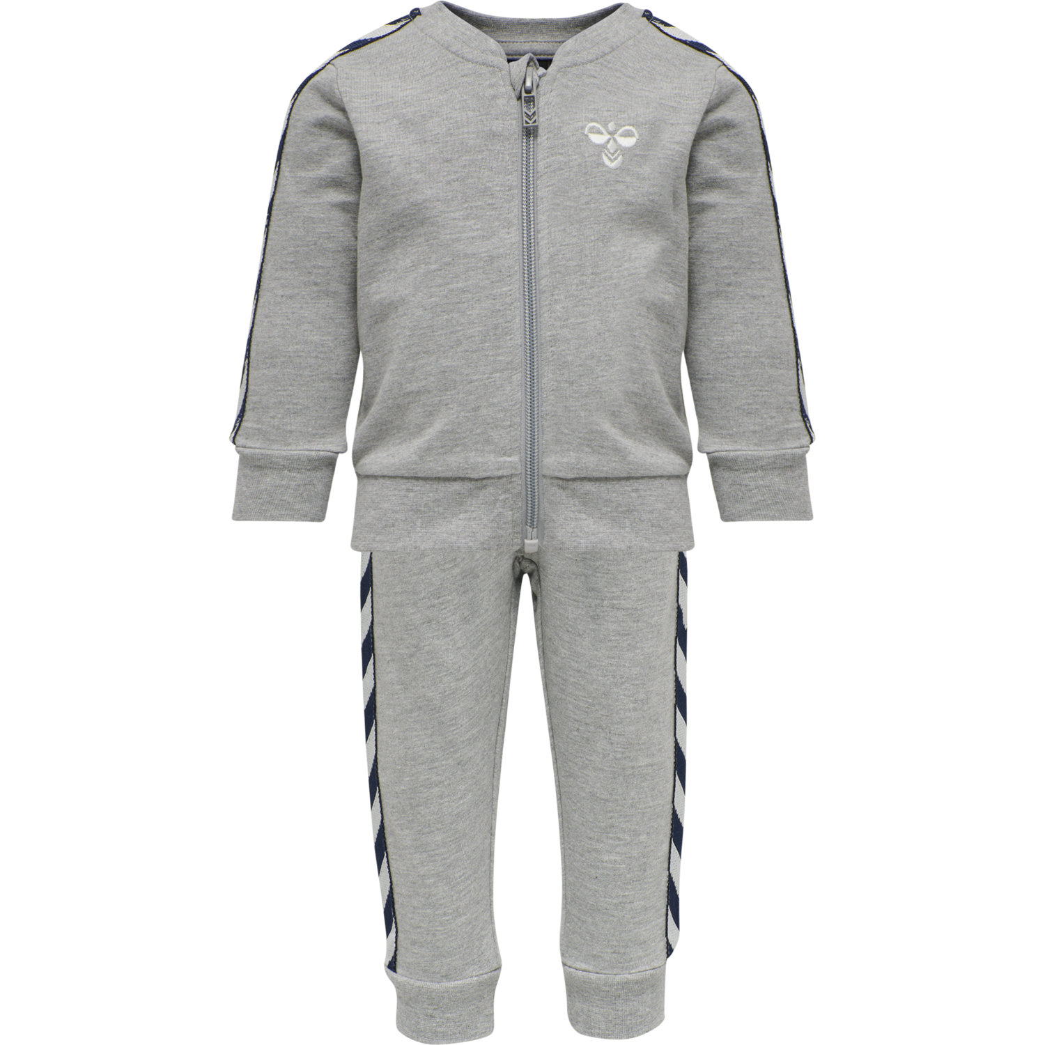 hummel BILLE TRACKSUIT - GREY MELANGE