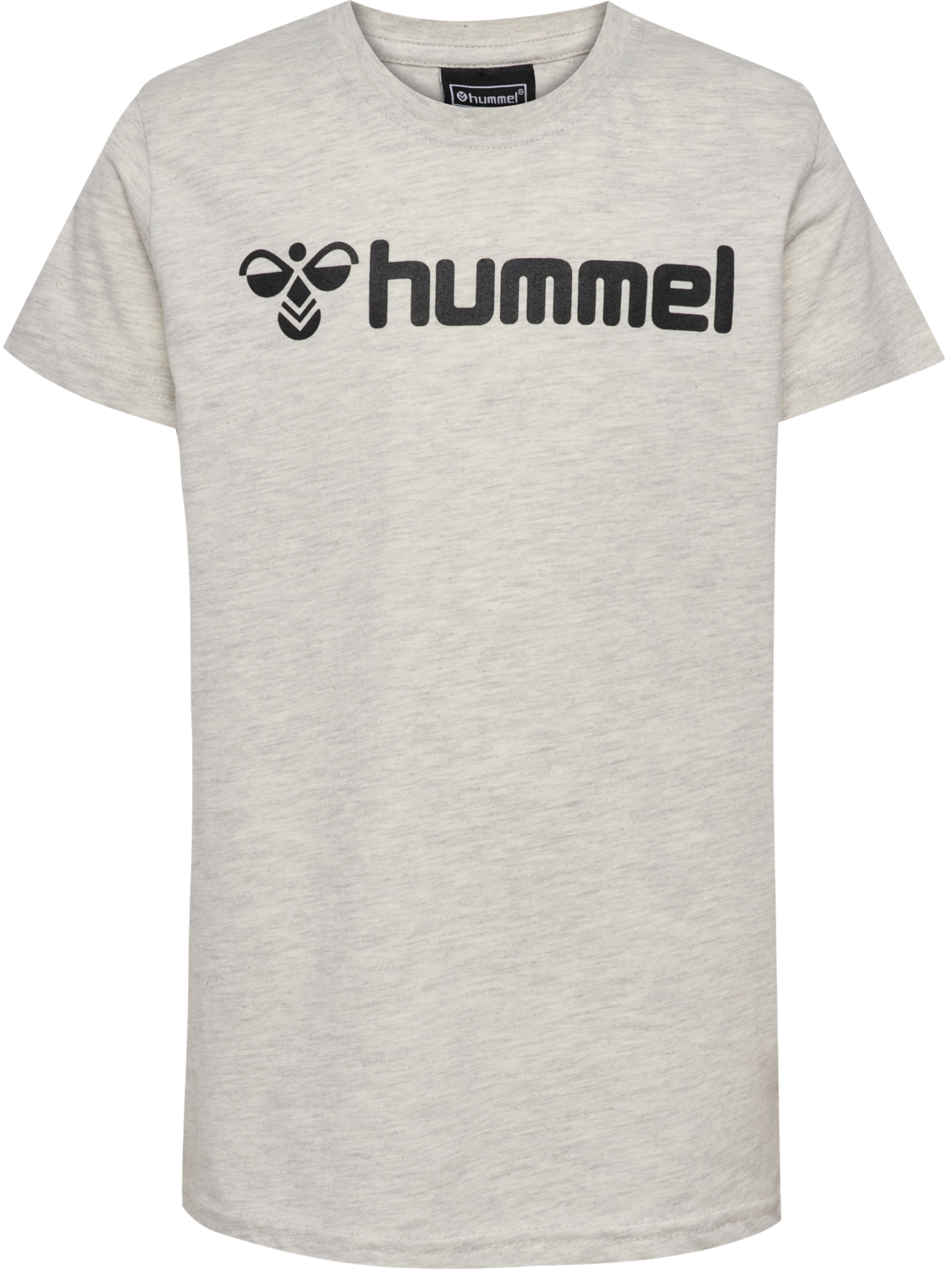 hmlMOVER COTTON T-SHIRT S/S KIDS, EGRET MELANGE, packshot