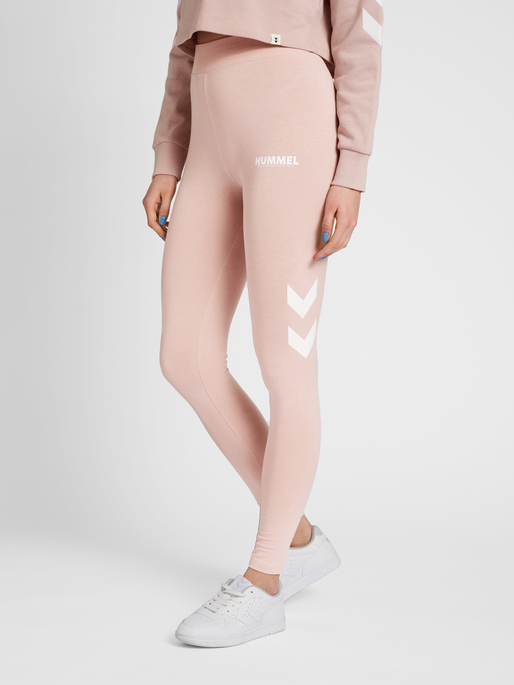 hummel LEGACY WOMAN HIGH WAIST TIGHTS - CHALK PINK