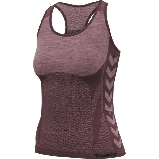hmlCLEA SEAMLESS TOP, FUDGE/WOODROSE MELANGE, packshot