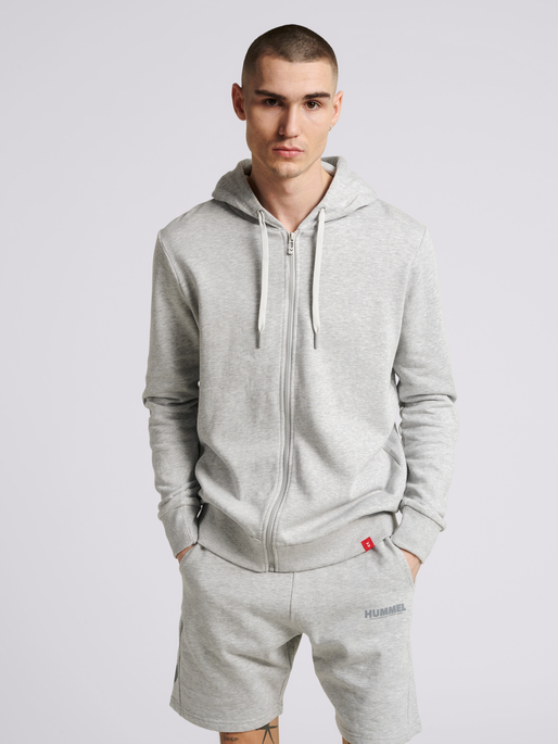 MELANGE hummel HOODIE ZIP LEGACY - GREY