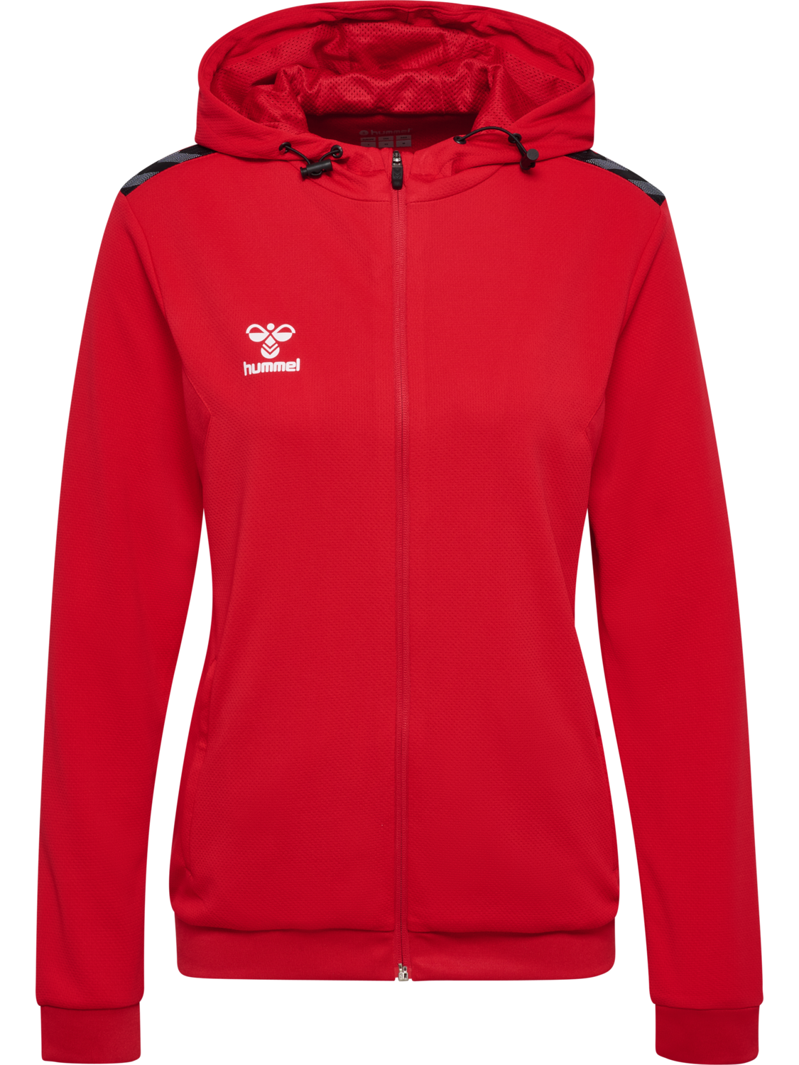 hmlAUTHENTIC PL ZIP HOODIE WOMAN, TRUE RED, packshot