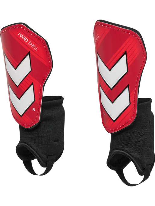 hmlSHIN GUARDS HARD SHELL, POMPEIAN RED, packshot