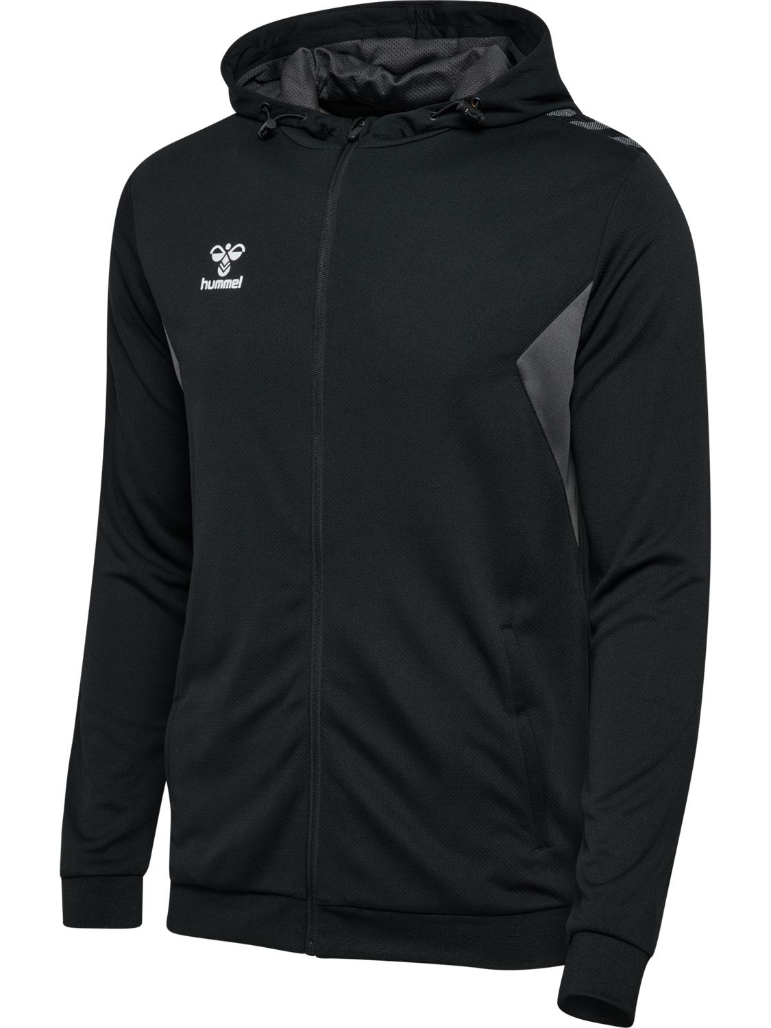 hmlAUTHENTIC PL ZIP HOODIE, BLACK, packshot