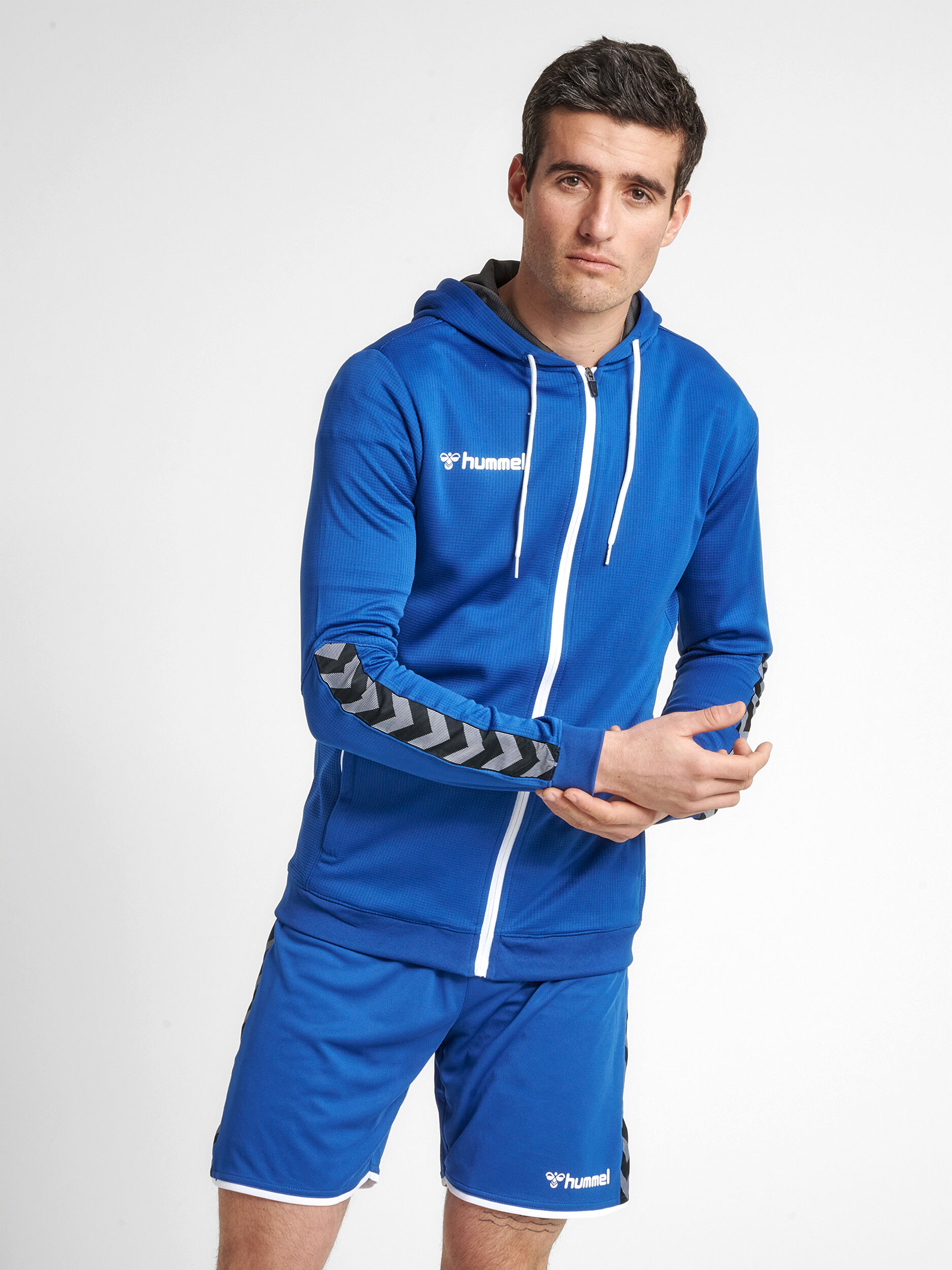 hummel AUTHENTIC POLY ZIP HOODIE TRUE BLUE hummel