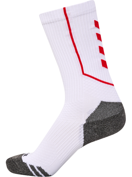 hmlPRO TRAINING SOCKS LOW, WHITE/TRUE RED, packshot