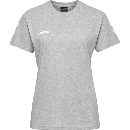HMLGO COTTON T-SHIRT WOMAN S/S, GREY MELANGE, packshot