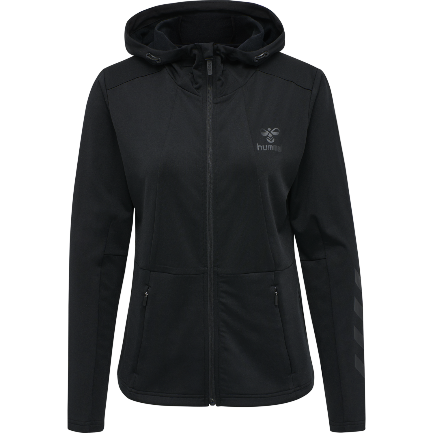 hmlSELBY ZIP HOODIE, BLACK, packshot