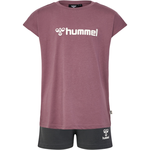 hmlNOVA SHORTS SET, ROSE BROWN, packshot