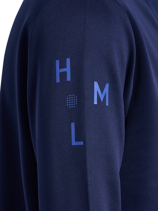 hmlCOURT HALF ZIP L/S, MARINE, packshot