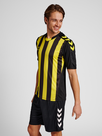 hmlCORE XK STRIPED JERSEY S/S, BLACK, model