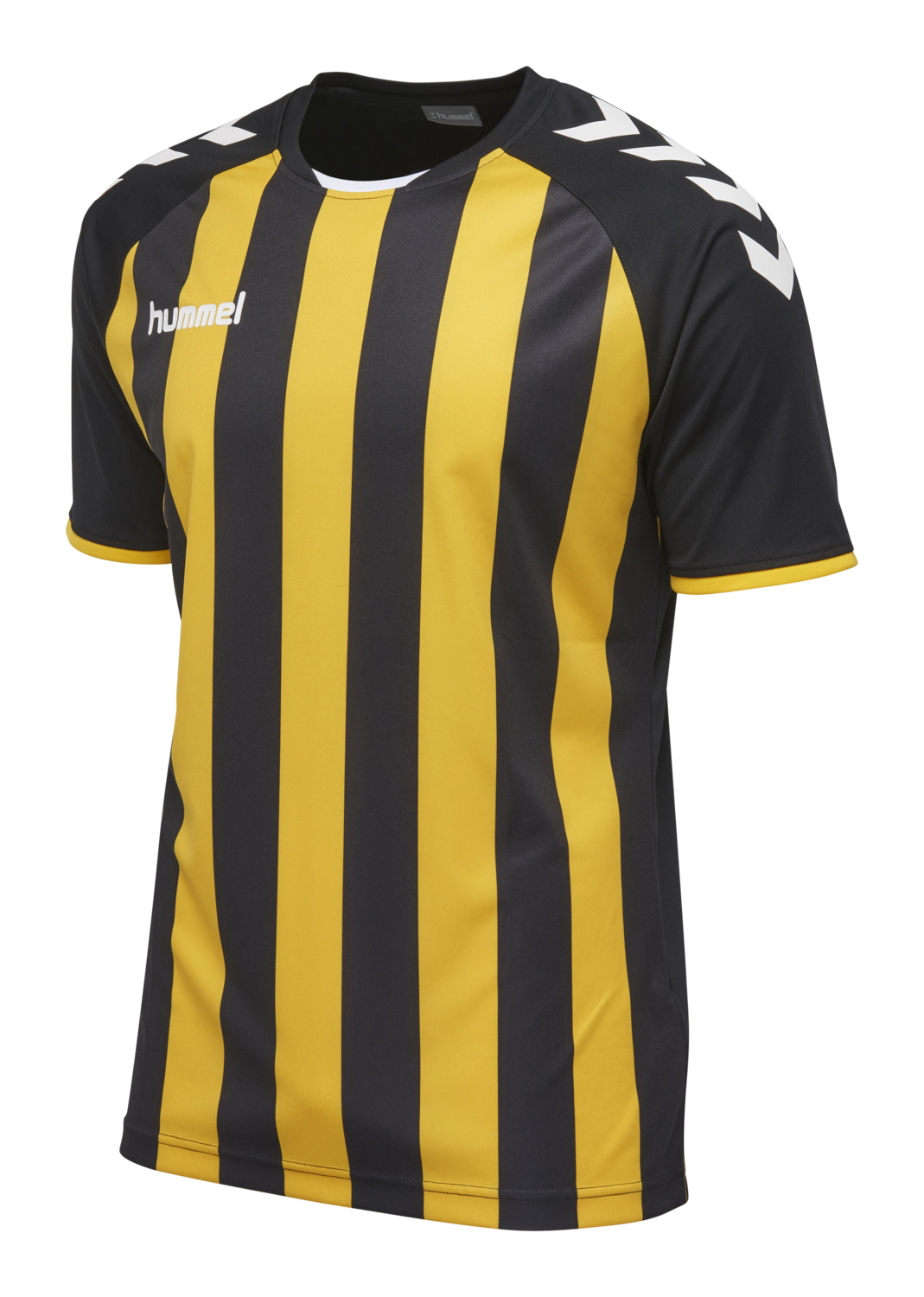 black and yellow soccer jersey