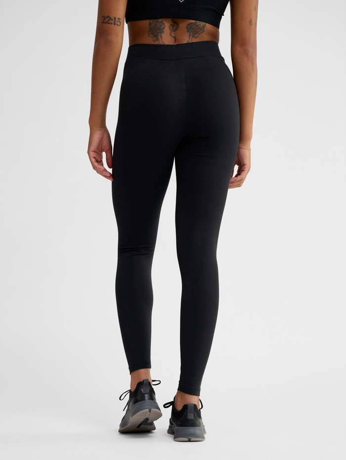 hmlELEMENTAL COTTON HW TIGHTS, BLACK, model