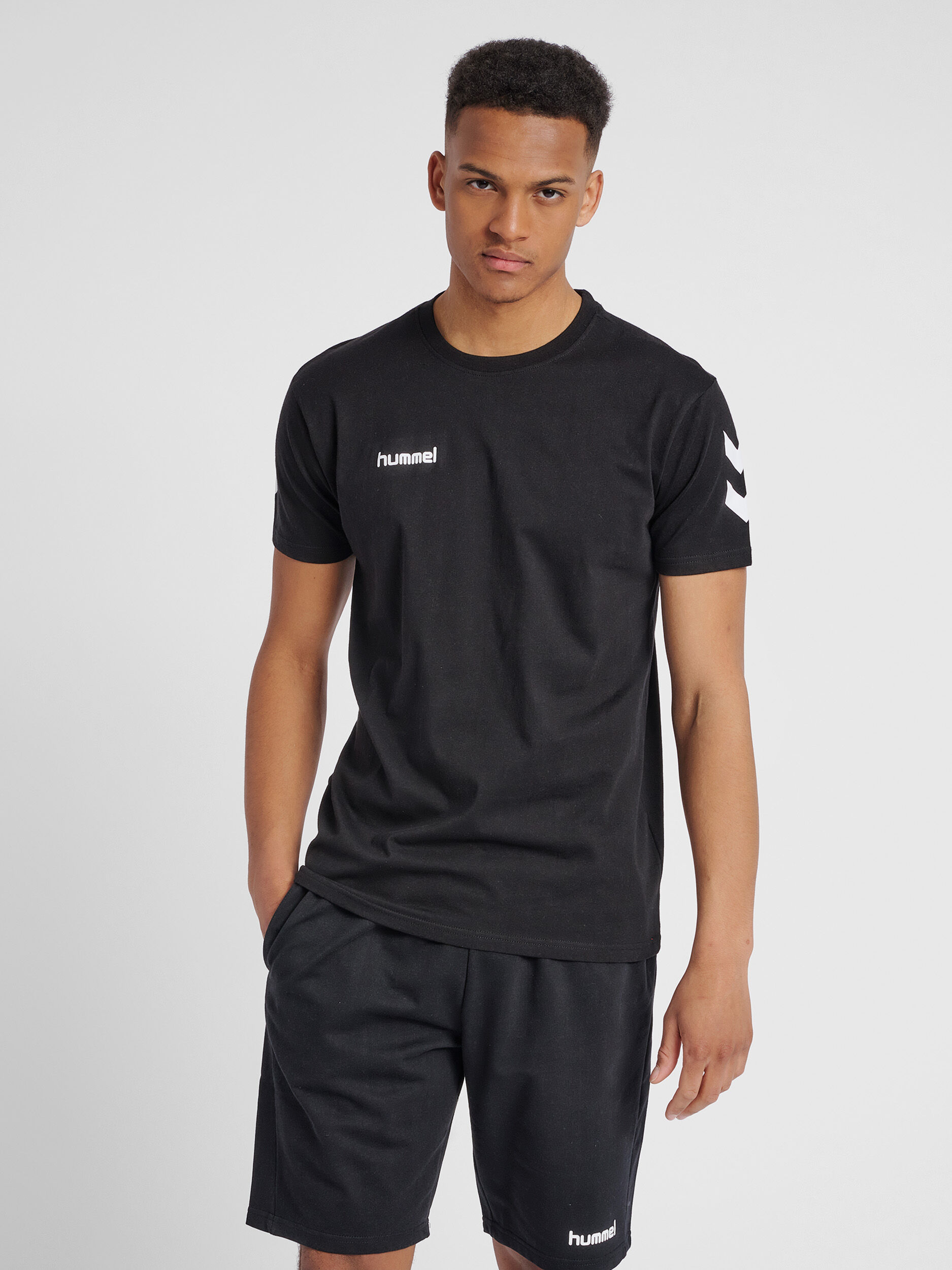 hummel GO COTTON T SHIRT S S BLACK hummel