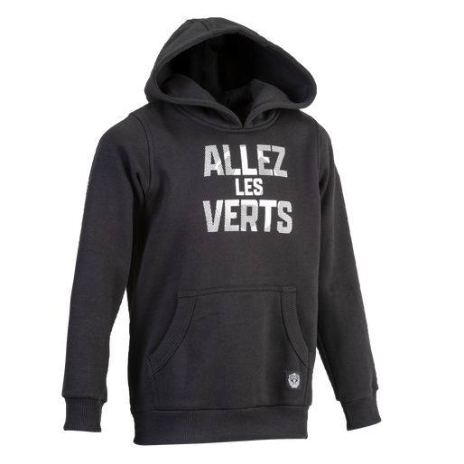 ASSE ALLEZ LES VERTS HOODIE KIDS, BLACK, packshot