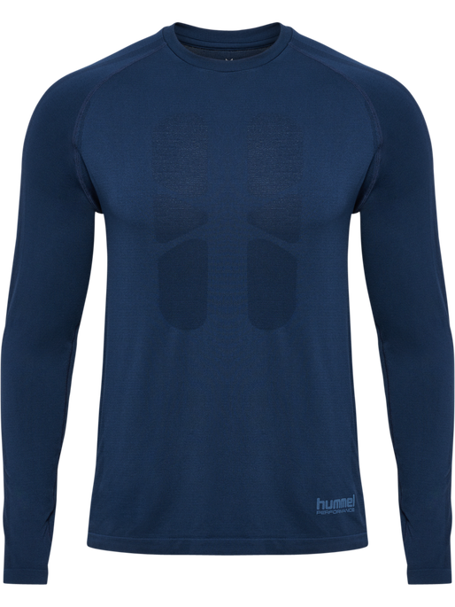 hmlHIIT SEAMLESS T-SHIRT L/S, DRESS BLUES hmlHIIT SEAMLESS T-SHIRT L/S, DRESS BLUES, packshot