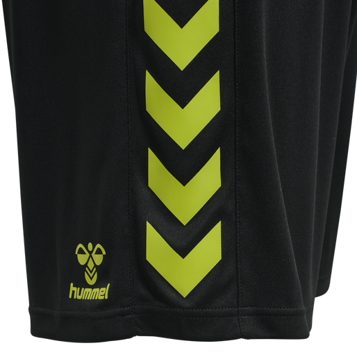 hmlCORE XK POLY SHORTS, BLACK/LIME POPSICLE, packshot