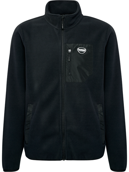 hmlLGC SUM FLEECE JACKET, BLACK hmlLGC SUM FLEECE JACKET, BLACK, packshot