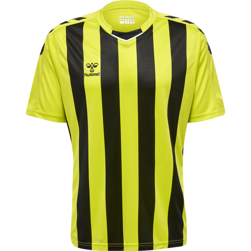hmlCORE XK STRIPED JERSEY S/S, LIME POPSICLE/BLACK hmlCORE XK STRIPED JERSEY S/S, LIME POPSICLE/BLACK, packshot