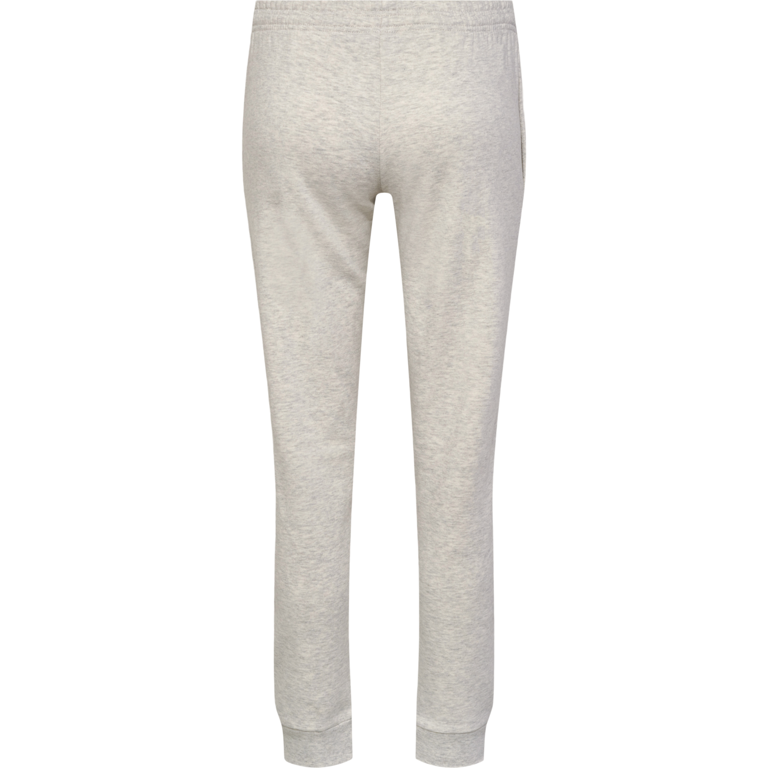 hmlMOVER COTTON CUFF PANTS WOMAN, EGRET MELANGE, packshot