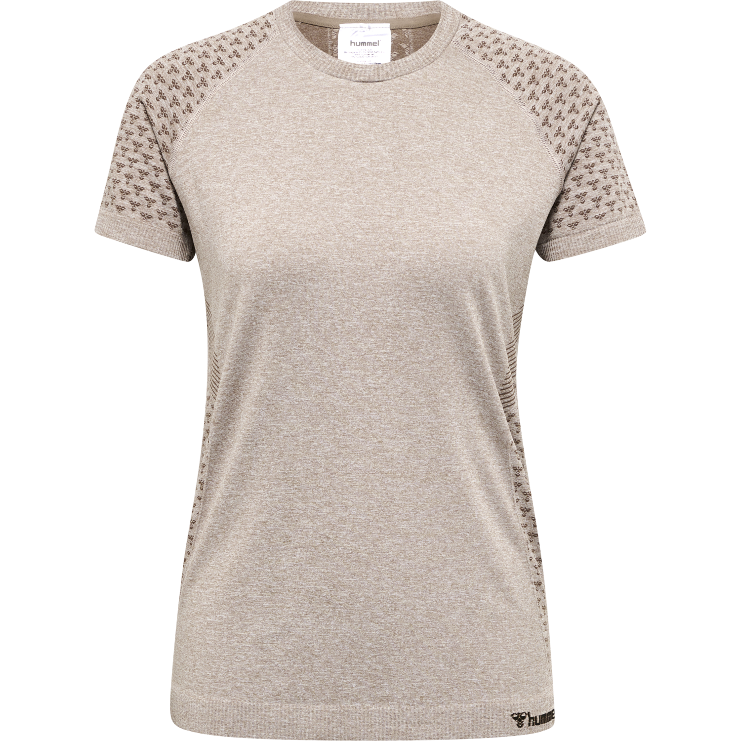 hmlCI SEAMLESS T-SHIRT, DRIFTWOOD MELANGE, packshot
