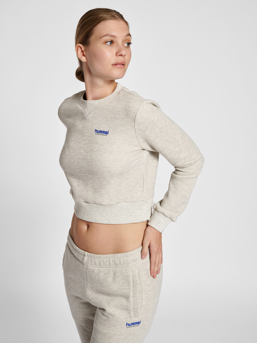 hummel LGC SHAI SHORT SWEATSHIRT - LEGACY MELANGE