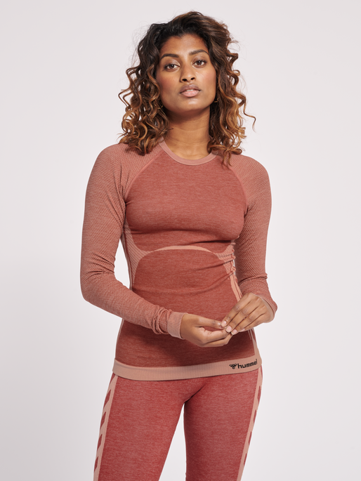 hummel CLEA SEAMLESS TIGHT T-SHIRT - WITHERED ROSE