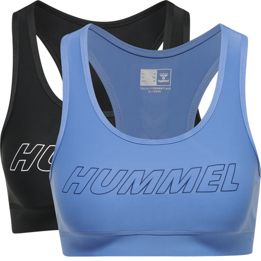 hmlTE TOLA 2-PACK SPORTS BRA, BLACK, packshot