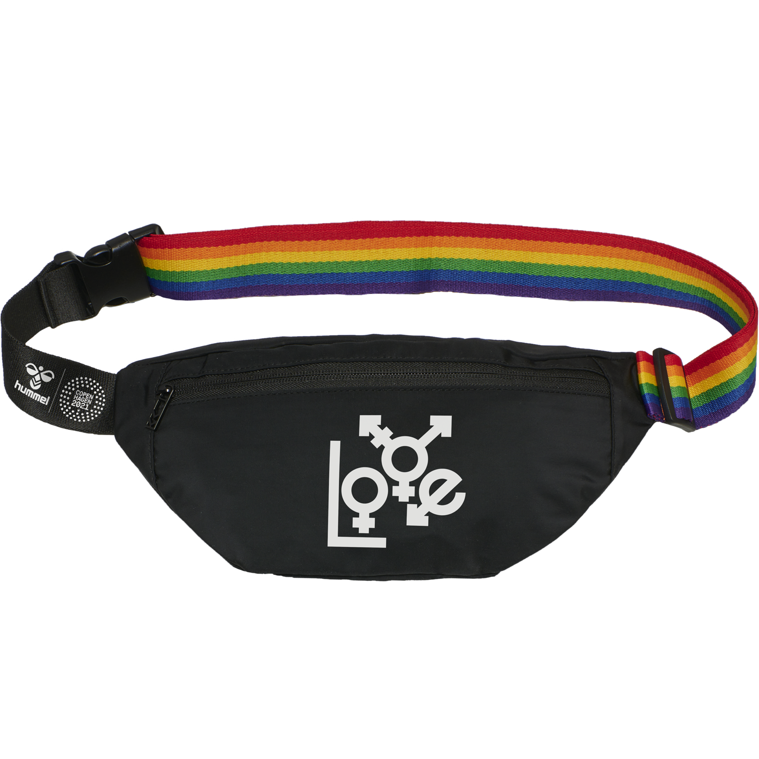 multi coloured bum bag