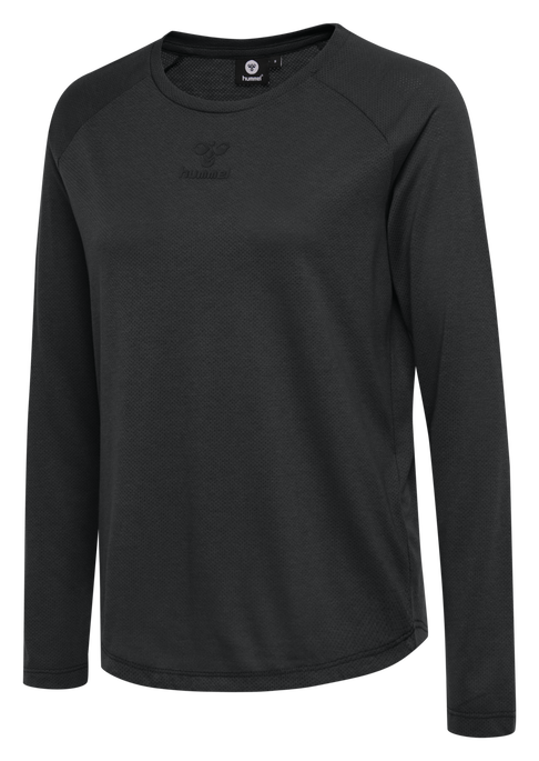 hmlVANJA T-SHIRT L/S, BLACK, packshot