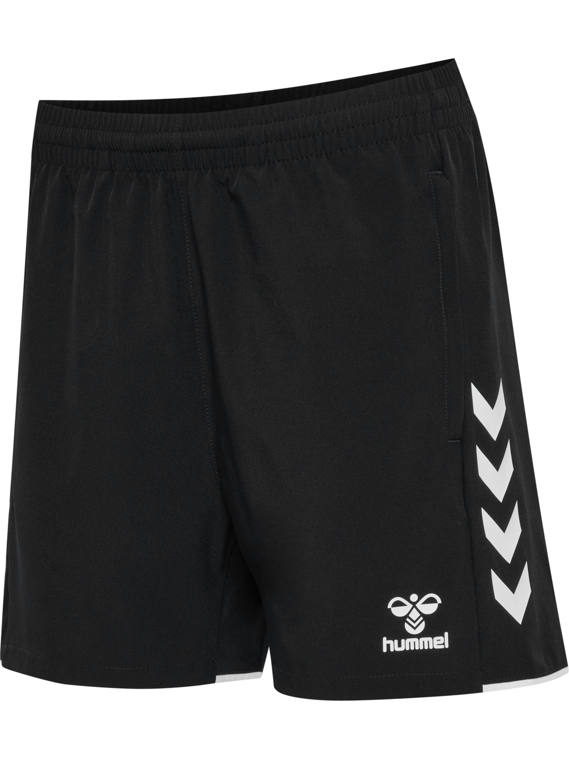 hmlCORE 2.0 WOVEN SHORTS WOMAN, BLACK/WHITE, packshot