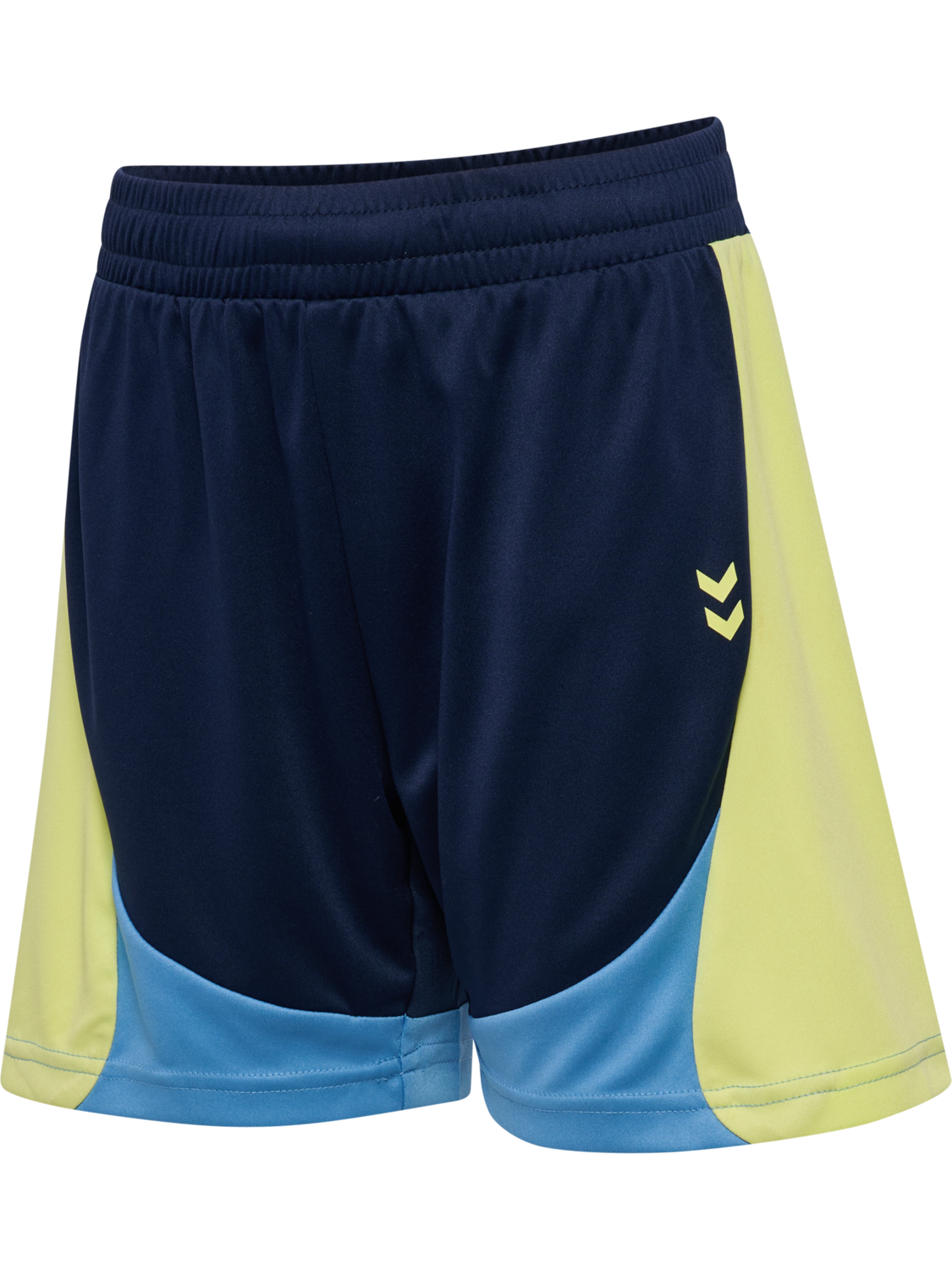 hmlJR GOAL BLOCK SHORTS, DRESS BLUES, packshot