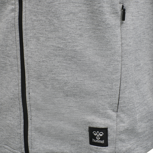 hmlTROPPER ZIP JACKET, GREY MELANGE, packshot
