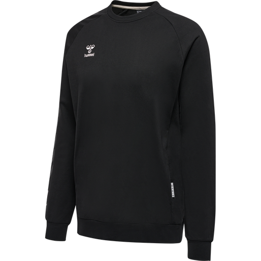 hmlMOVE GRID COTTON SWEATSHIRT, BLACK, packshot