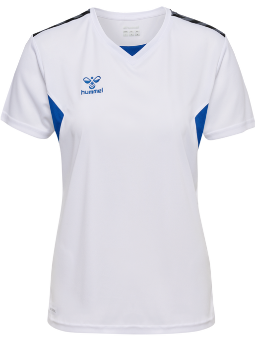 hmlAUTHENTIC PL JERSEY S/S WOMAN, WHITE/TRUE BLUE, packshot