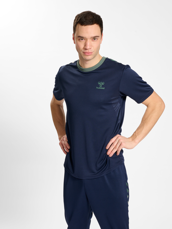 hmlSTALTIC POLY JERSEY S/S, MARINE, model