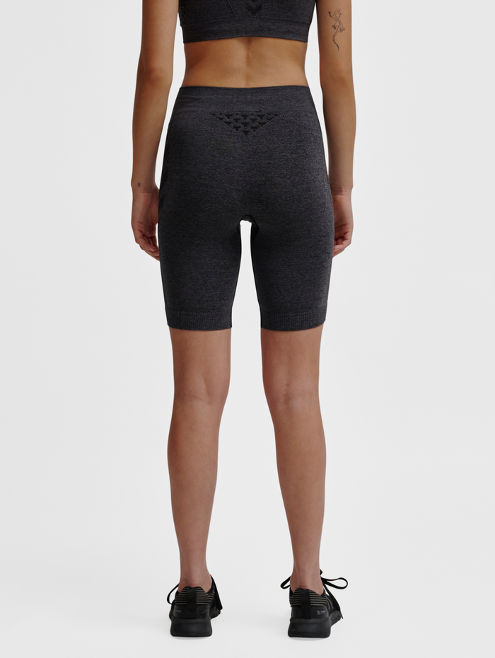 hummel CLEA SEAMLESS CYCLING SHORTS BLACK MELANGE hummel