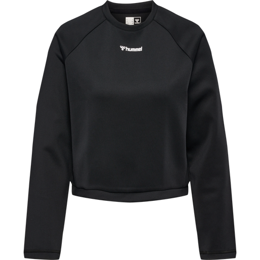 hmlMT KALU SHORT SWEATSHIRT, BLACK hmlMT KALU SHORT SWEATSHIRT, BLACK, packshot