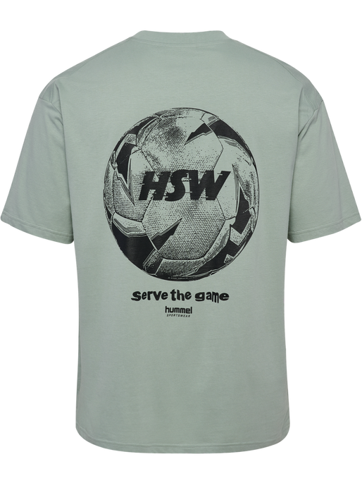 hmlLOOSE T-SHIRT S/S HSW FOOTBALL, ICEBERG GREEN hmlLOOSE T-SHIRT S/S HSW FOOTBALL, ICEBERG GREEN, packshot