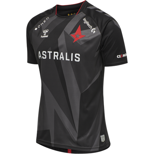 ASTRALIS 20/21 GAME JERSEY S/S_KIDS, BLACK W/LOGO, packshot