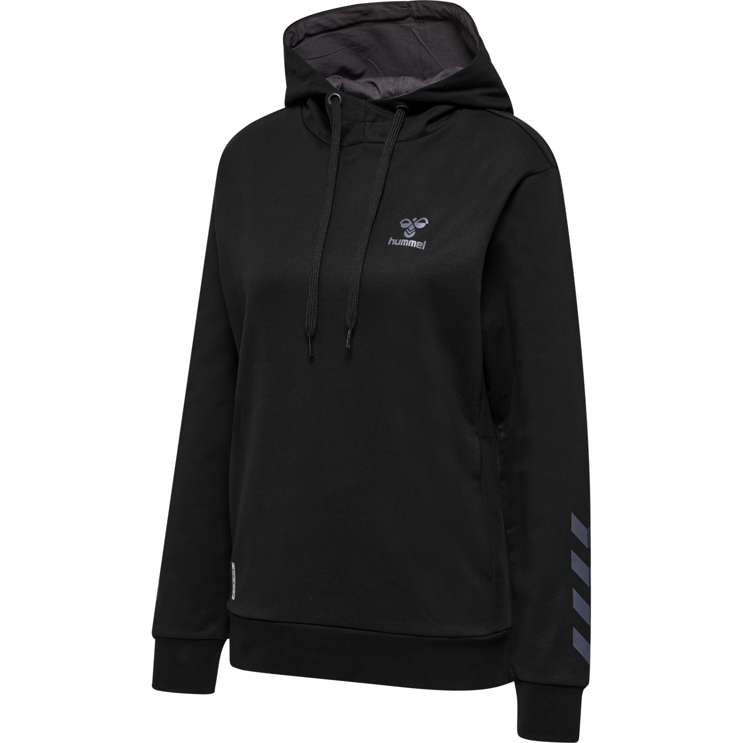 hmlOFFGRID COTTON HOODIE WO, JET BLACK/FORGED IRON, packshot