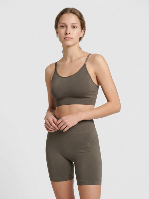 hmlFLOW PADDED BRA, MAJOR BROWN, model