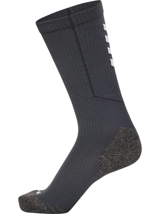 hmlPRO TRAINING SOCKS HIGH, ASPHALT/WHITE, packshot