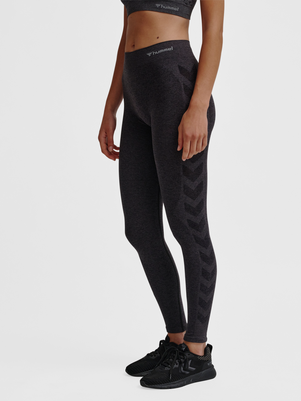 hummel CI SEAMLESS MID WAIST TIGHTS BLACK MELANGE hummel