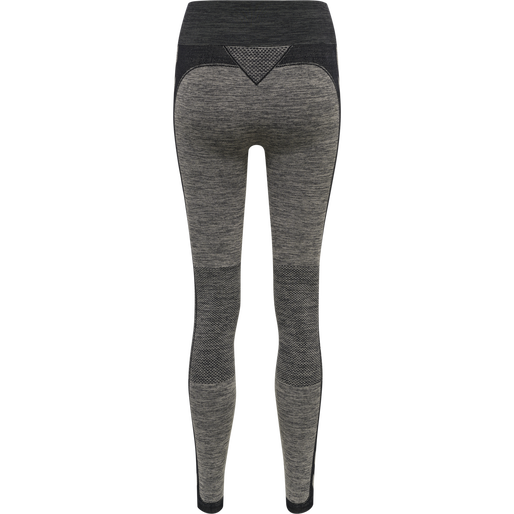 hmlCLEA SEAMLESS MID WAIST TIGHTS, CHATEAU GRAY/BLACK MELANGE hmlCLEA SEAMLESS MID WAIST TIGHTS, CHATEAU GRAY/BLACK MELANGE, packshot
