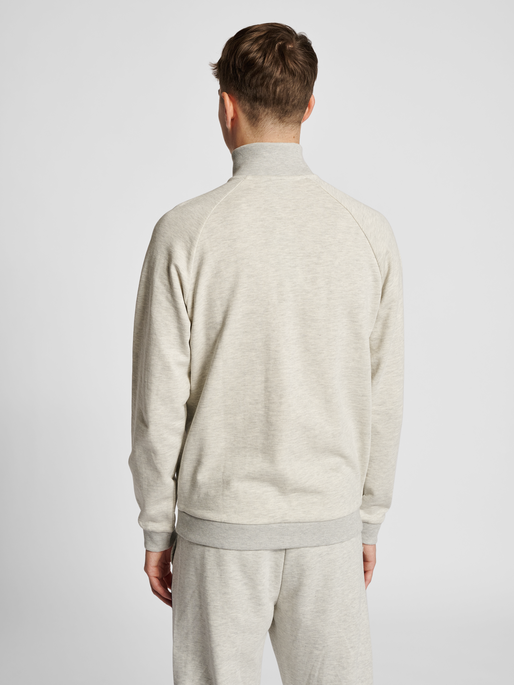 hmlLGC RON HALFZIP SWEATSHIRT, TOFU MELANGE, model