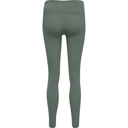 hmlTE CHRISTEL SEAMLESS MW TIGHTS, LILY PAD/ LAUREL WREATH MELANGE, packshot