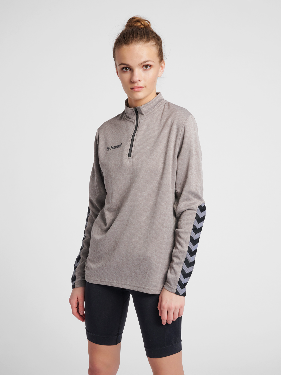Felpa Donna Hummel Hmloffgrid – Cotone 100%, Felpata, Logo Stampato A Base D'acqua, Vestibilità Casual